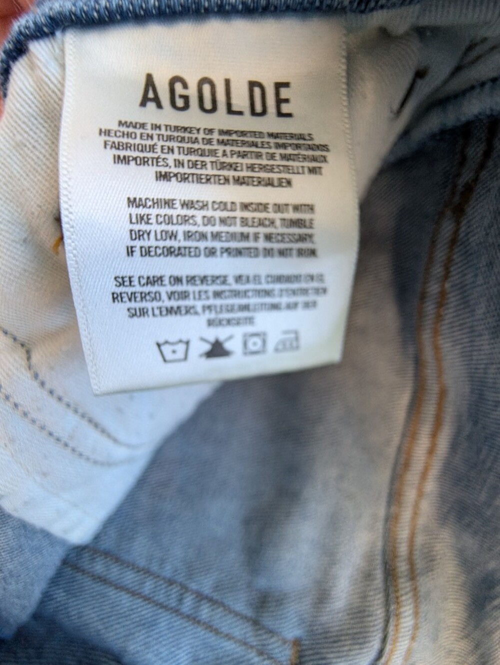 Agolde Nico Slim Straight Jeans in Dark Blue Denim (Fixation) - Picture 12 of 13